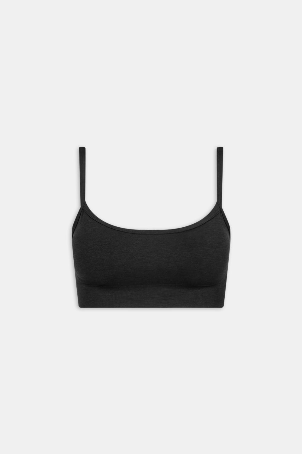 SCULPT SEAMLESS BANDEAU SPORTS BRA - BLACK MARL