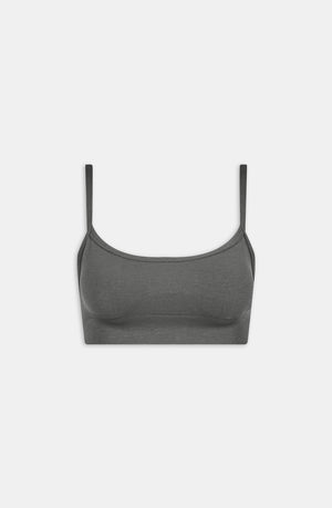 SCULPT SEAMLESS BANDEAU SPORTS BRA - DARK OLIVE MARL