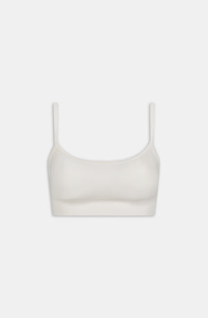 SCULPT SEAMLESS BANDEAU SPORTS BRA - MILK MARL