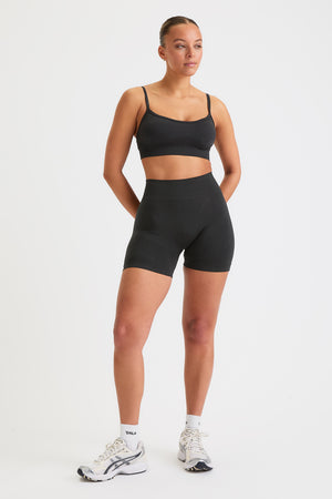 SCULPT SEAMLESS SCRUNCH CYCLING SHORTS - BLACK MARL