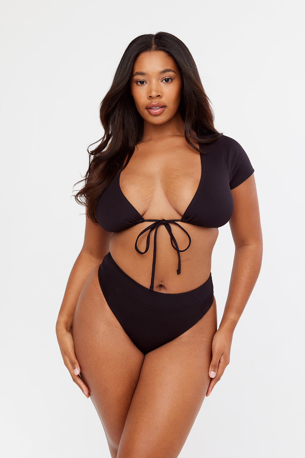 BONDI MULTIWAY BIKINI TEE - BLACK