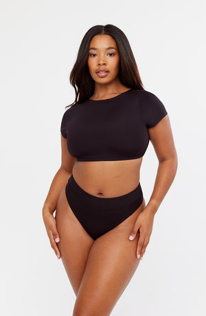 BONDI MULTIWAY BIKINI TEE - BLACK