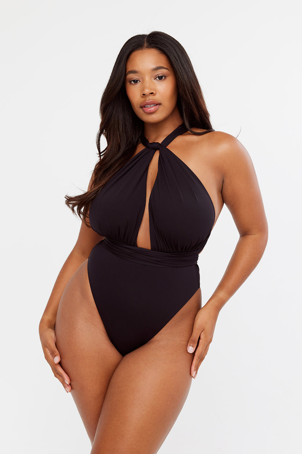 Buy Clt.s Black Swim Bikini Set With Sarong S56 - Swimwear for