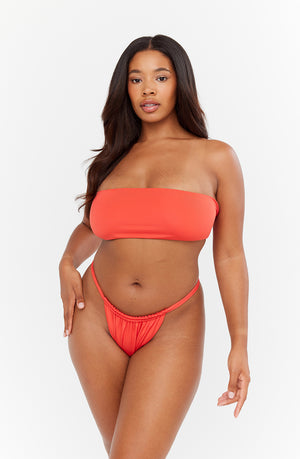 ANTIBES MULTIWAY BANDEAU BIKINI TOP - CHILLI