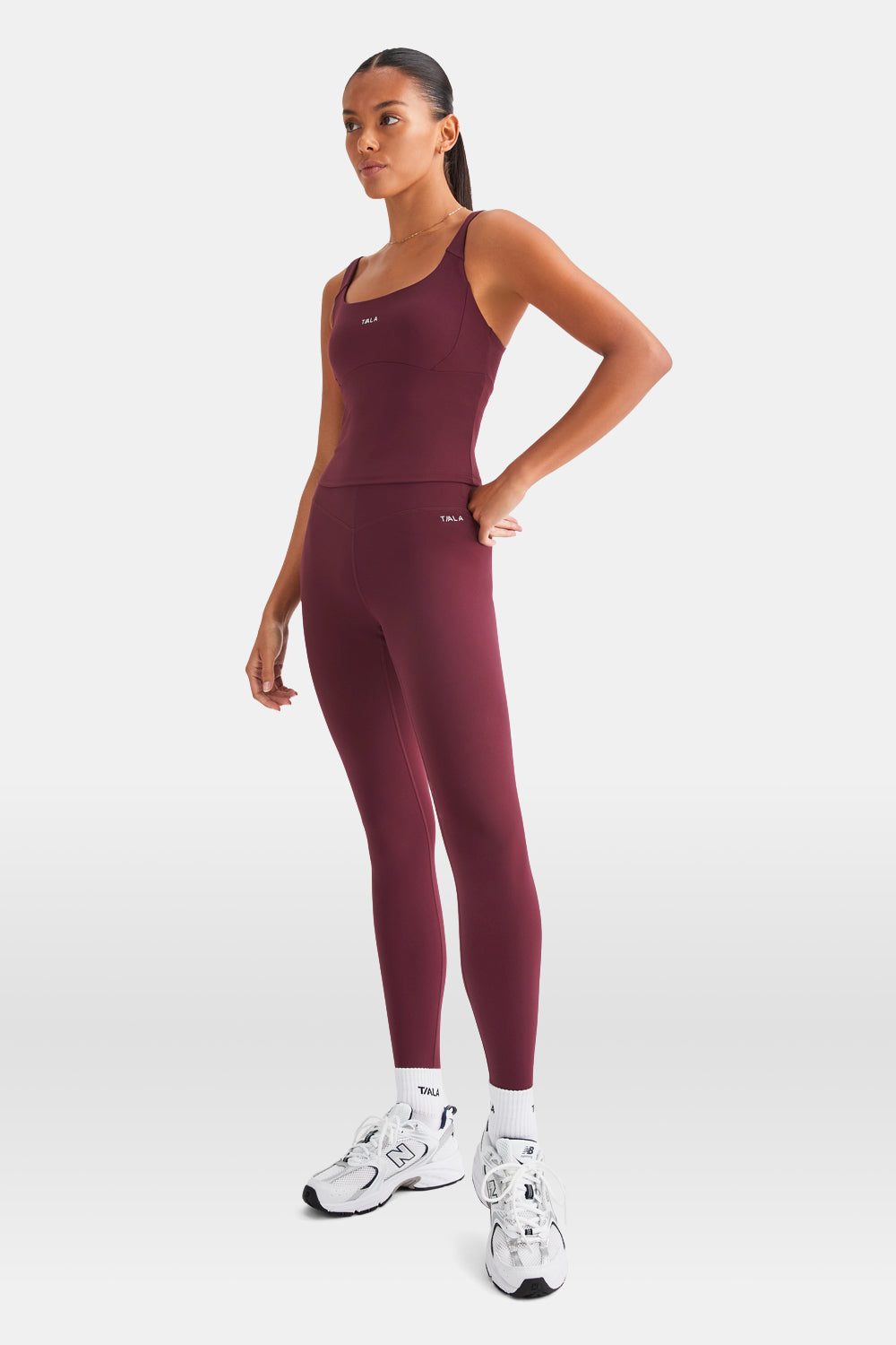 SKINLUXE BUILT-IN SUPPORT SCOOP NECK VEST - BURGUNDY