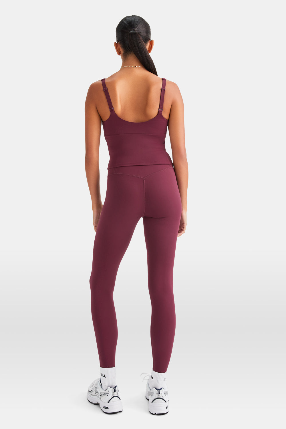 SKINLUXE BUILT-IN SUPPORT SCOOP NECK VEST - BURGUNDY