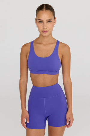 SKINLUXE CROPPED TANK SPORTS BRA - GRAPE