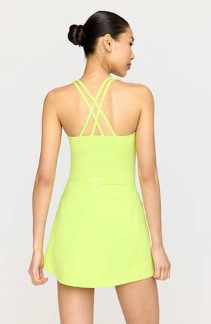 SKINLUXE BUILT-IN SUPPORT STRAPPY BACK CAMI TOP - KEY LIME