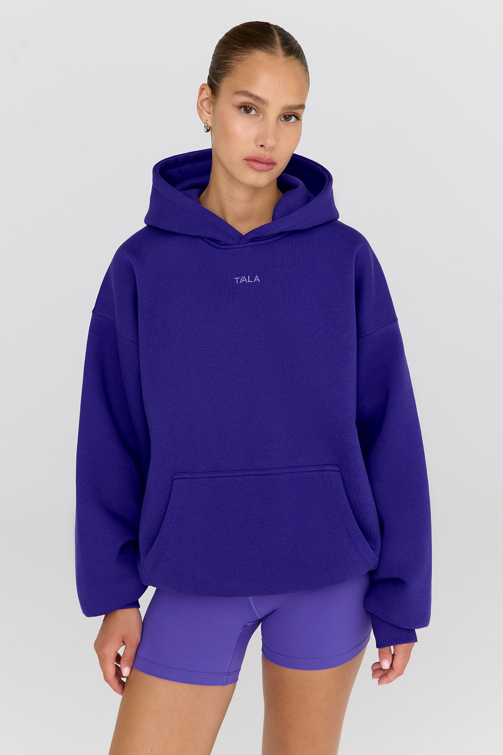 LOVE MORE OVERSIZED HOODIE - GRAPE