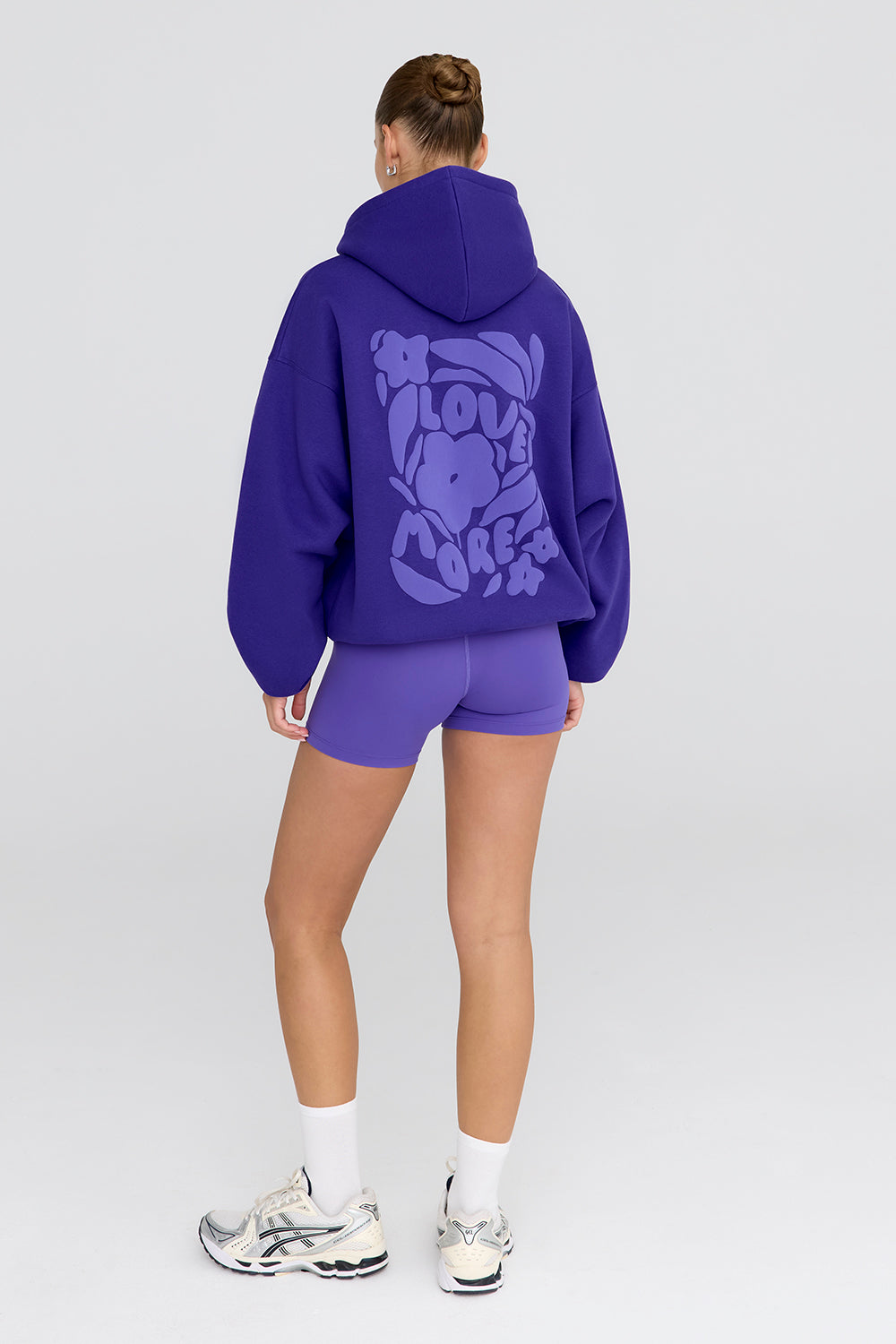 LOVE MORE OVERSIZED HOODIE - GRAPE