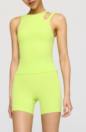 SKINLUXE HIGH WAISTED CYCLING SHORTS - KEY LIME