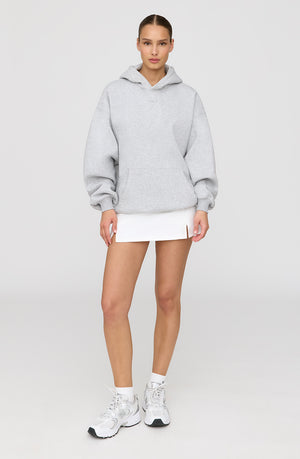 LOVE MORE OVERSIZED HOODIE - GREY MARL