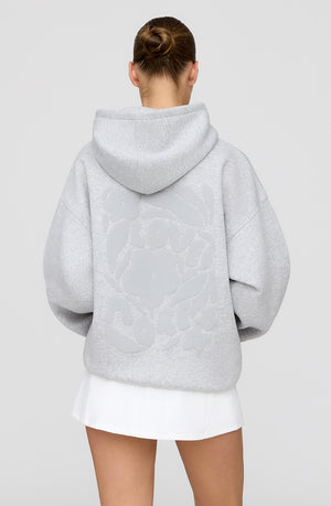 LOVE MORE OVERSIZED HOODIE - GREY MARL