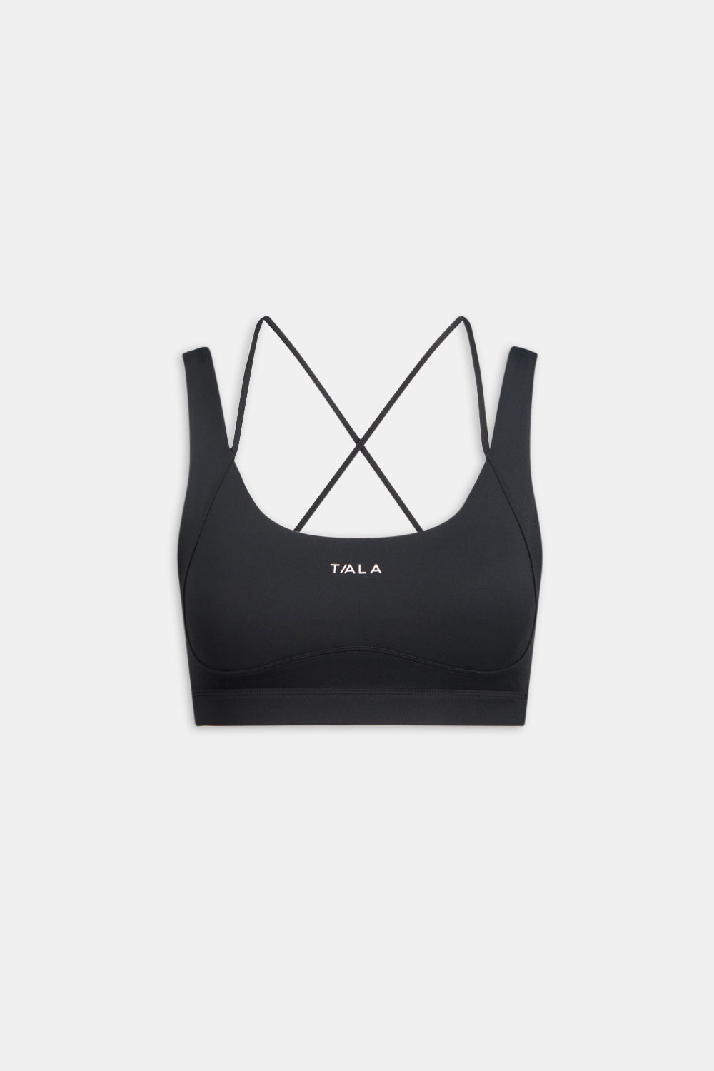 SKINLUXE CONTOUR SCOOP BACK SPORTS BRA - SHADOW BLACK