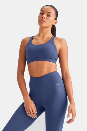 SKINLUXE TANK SPORTS BRA - VINTAGE BLUE