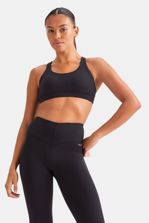 SKINLUXE TANK SPORTS BRA - SHADOW BLACK