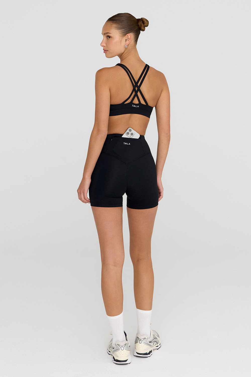 SKINLUXE HIGH WAISTED CYCLING SHORTS - SHADOW BLACK