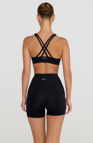 SKINLUXE HIGH WAISTED CYCLING SHORTS - SHADOW BLACK