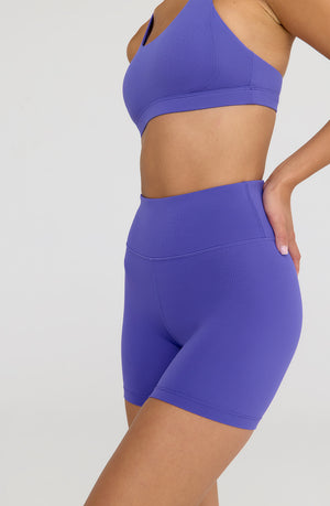 SKINLUXE HIGH WAISTED CYCLING SHORTS - GRAPE