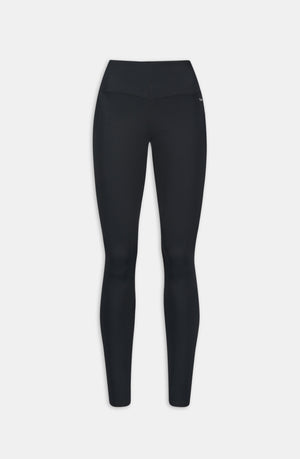 SKINLUXE V-WAIST HIGH WAISTED LEGGING - SHADOW BLACK