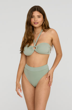 MARNIE MULTIWAY BANDEAU RING BIKINI TOP - SAGE