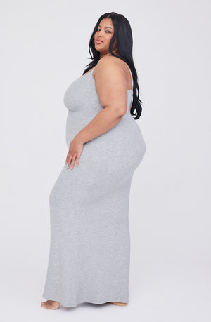 365 SCULPTING LOUNGE CAMI MAXI DRESS - GREY MARL