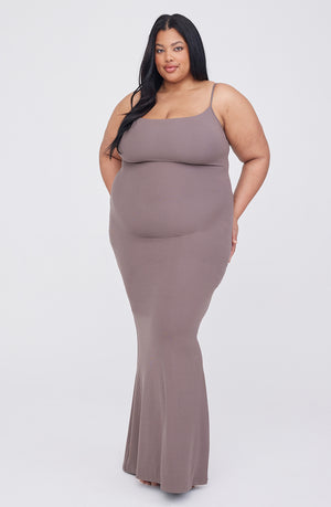 365 SCULPTING LOUNGE CAMI MAXI DRESS - MOCHA