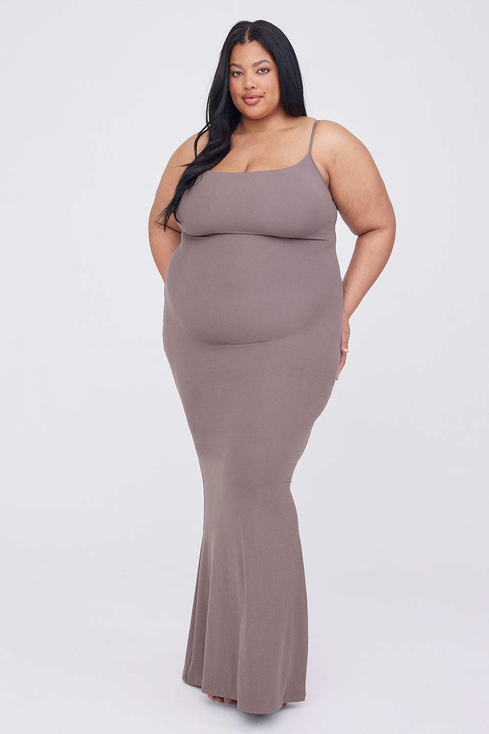 365 SCULPTING LOUNGE CAMI MAXI DRESS - MOCHA