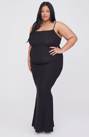 365 SCULPTING LOUNGE CAMI MAXI DRESS - SHADOW BLACK