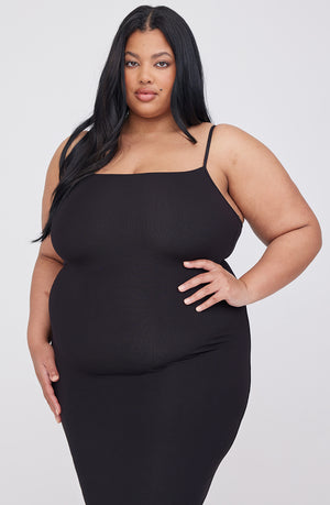 365 SCULPTING LOUNGE CAMI MAXI DRESS - SHADOW BLACK