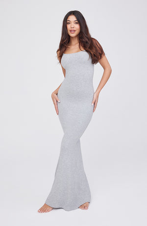 365 SCULPTING LOUNGE CAMI MAXI DRESS - GREY MARL