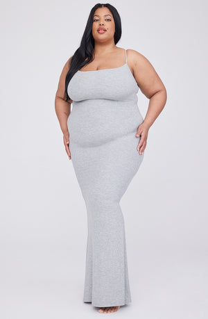 365 SCULPTING LOUNGE CAMI MAXI DRESS - GREY MARL