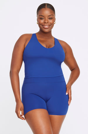 SKINLUXE HIGH WAISTED CYCLING SHORTS - COBALT BLUE