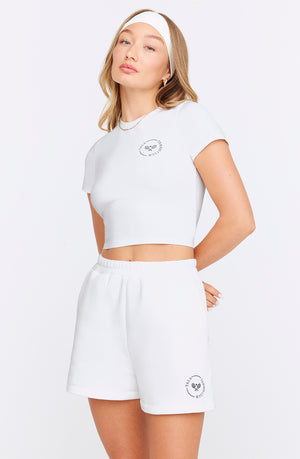 COURT OVERSIZED JERSEY SHORT - WHITE