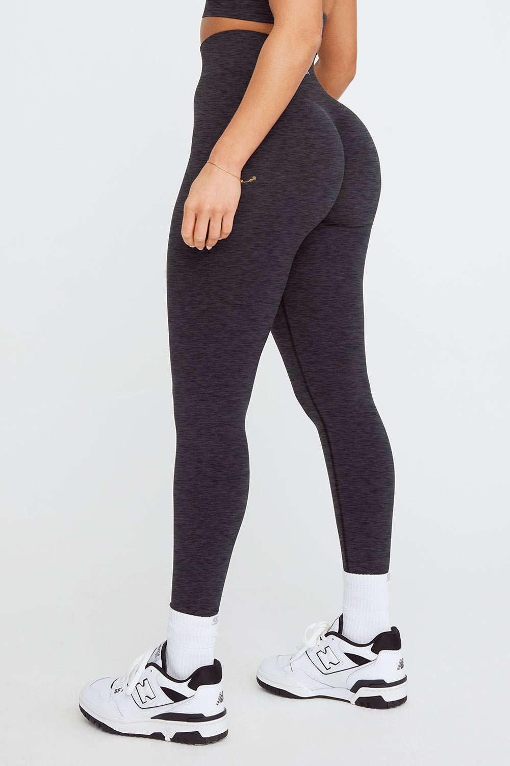 ECHT, Pants & Jumpsuits, Echt Highwaist Cropped Black And White Speckled Legging  Tights