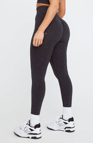 SCULPT SEAMLESS SCRUNCH LEGGING - OYSTER BLACK MARL