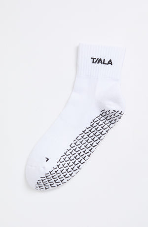 TALA LOGO PILATES GRIP SOCKS 2 PACK - WHITE