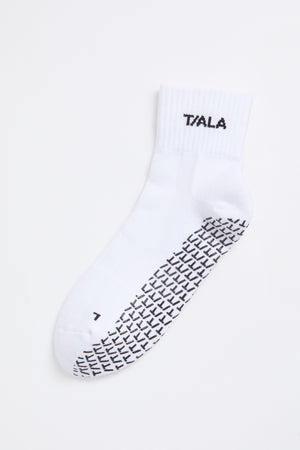 TALA LOGO PILATES GRIP SOCKS 2 PACK - WHITE