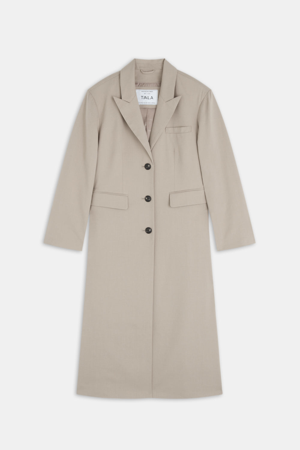 LONGLINE BLAZER COAT - SOFT KHAKI