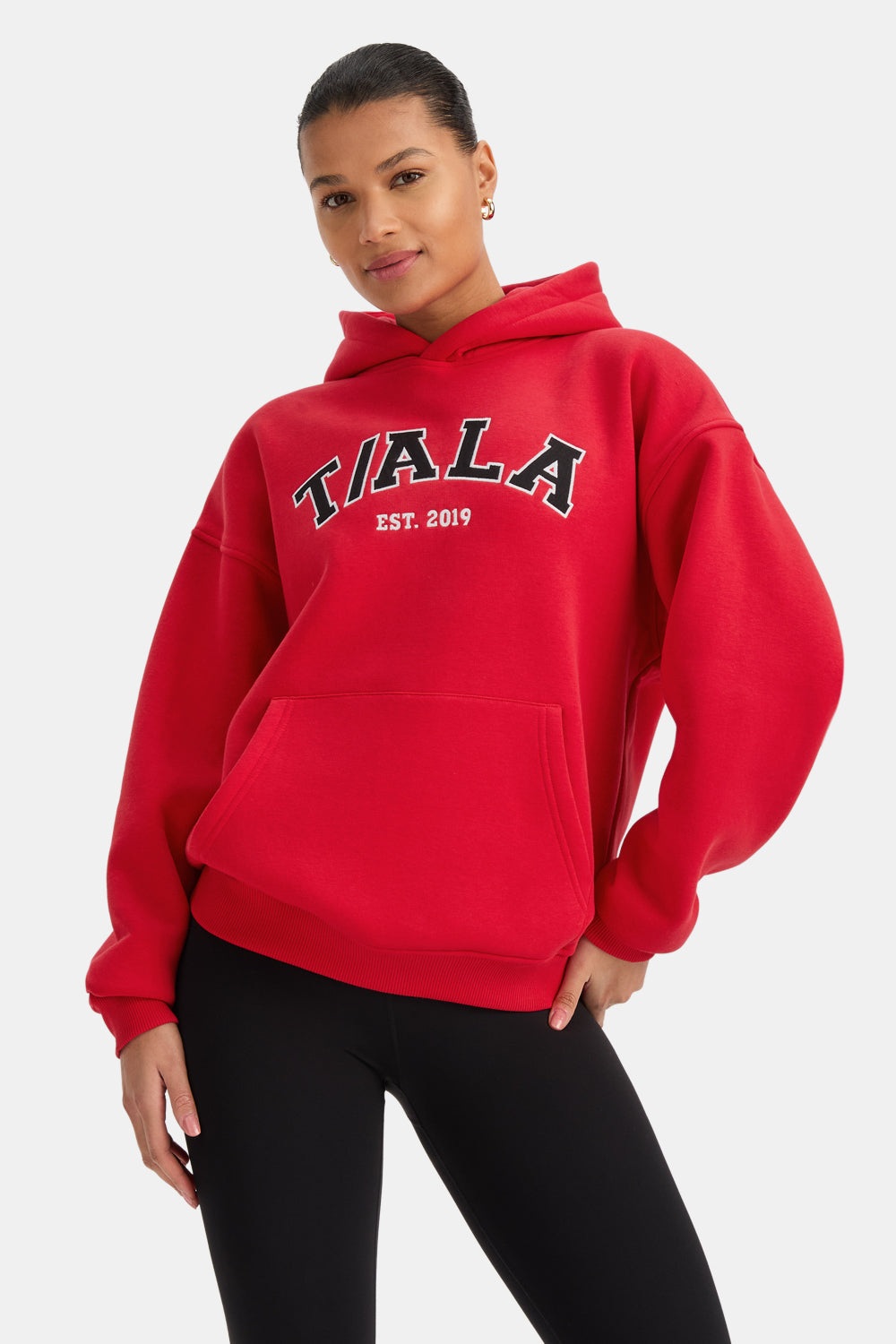 OVERSIZED CLUB HOODIE - CHILLI RED