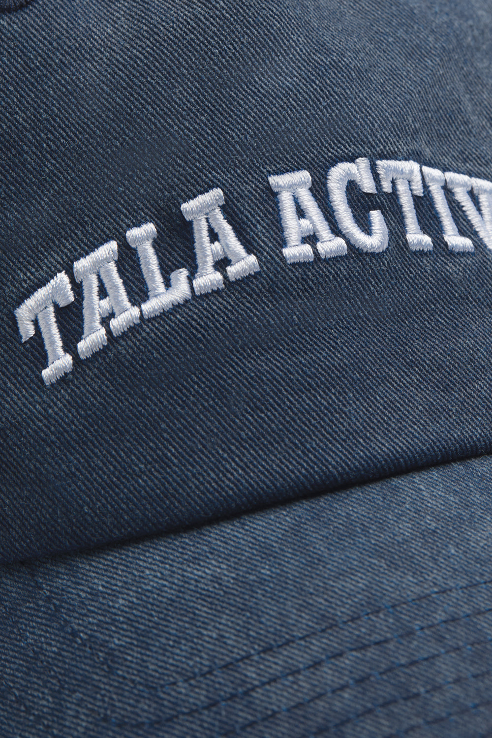 TALA ACTIVE EMBROIDERED CAP - WASHED DENIM