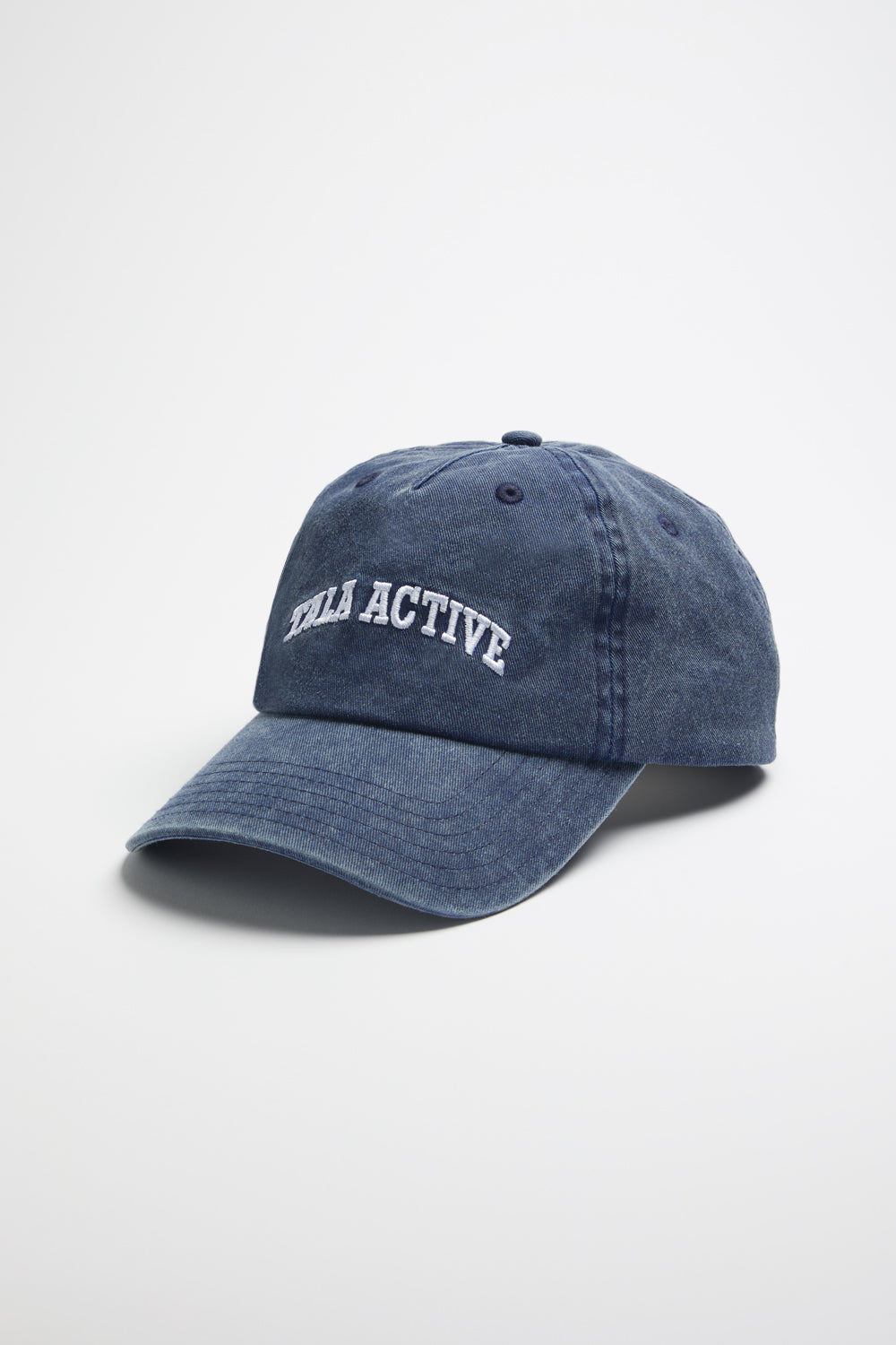 TALA ACTIVE EMBROIDERED CAP - WASHED DENIM