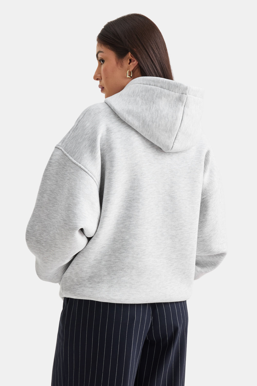 TALA ACTIVE APPLIQUE HOODIE - GREY MARL