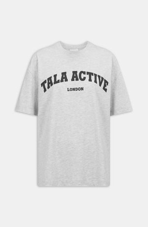 TALA ACTIVE LOGO TEE - GREY MARL