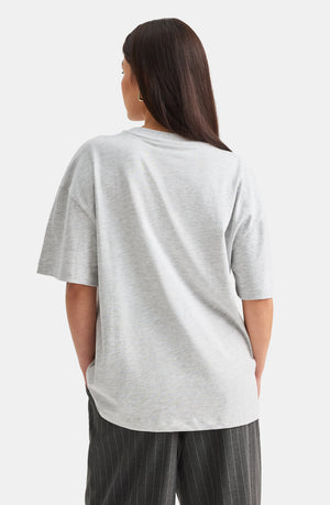 TALA ACTIVE APPLIQUE TEE - GREY MARL