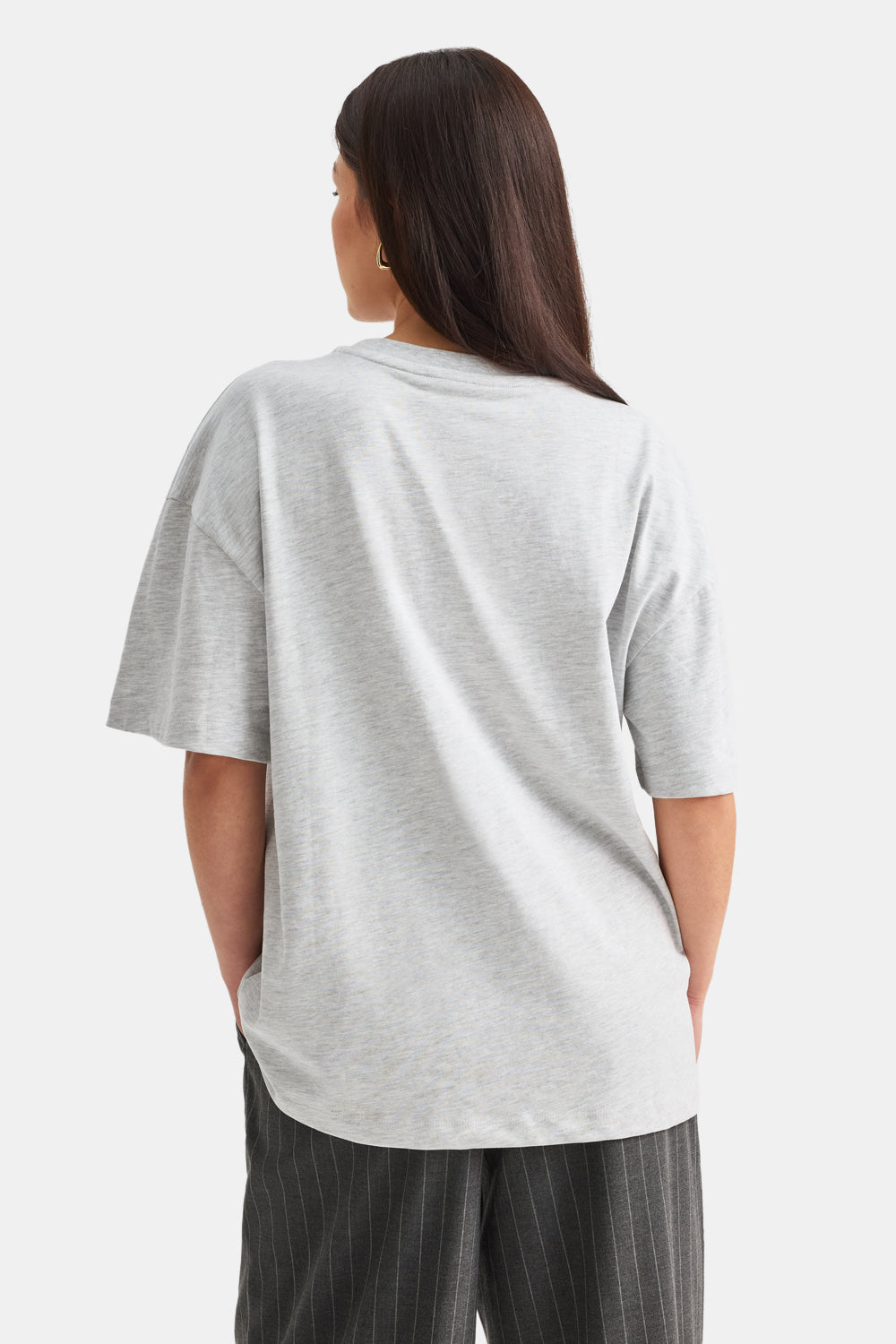 TALA ACTIVE APPLIQUE TEE - GREY MARL