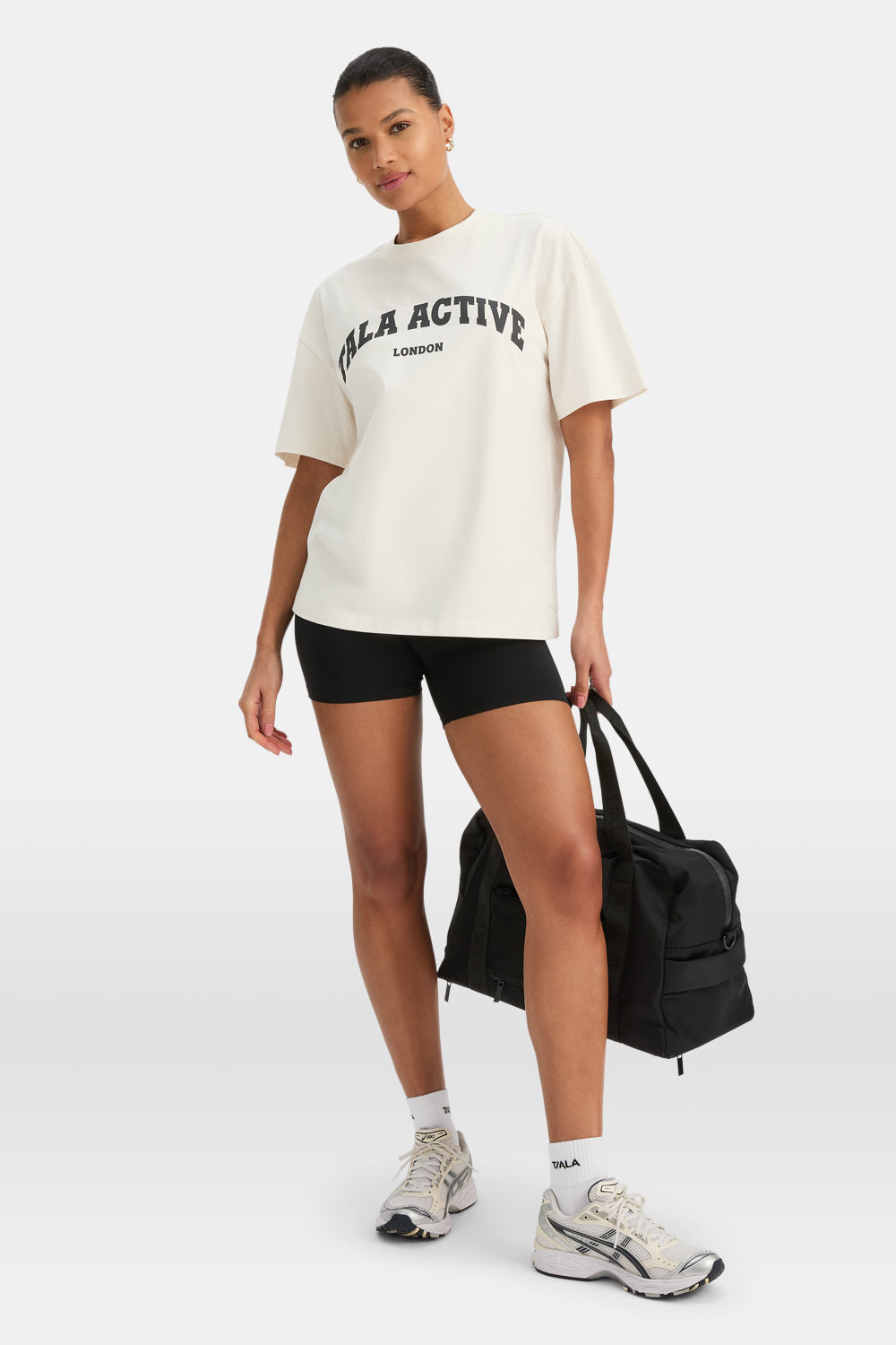 TALA ACTIVE LOGO TEE - IVORY