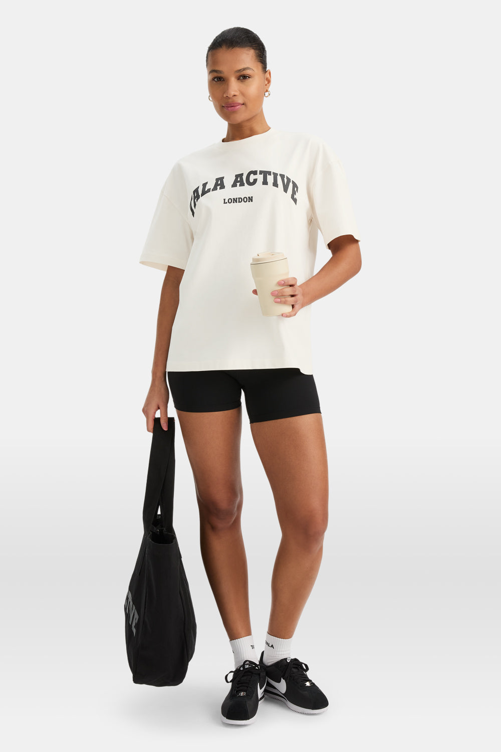 TALA ACTIVE LOGO TEE - IVORY