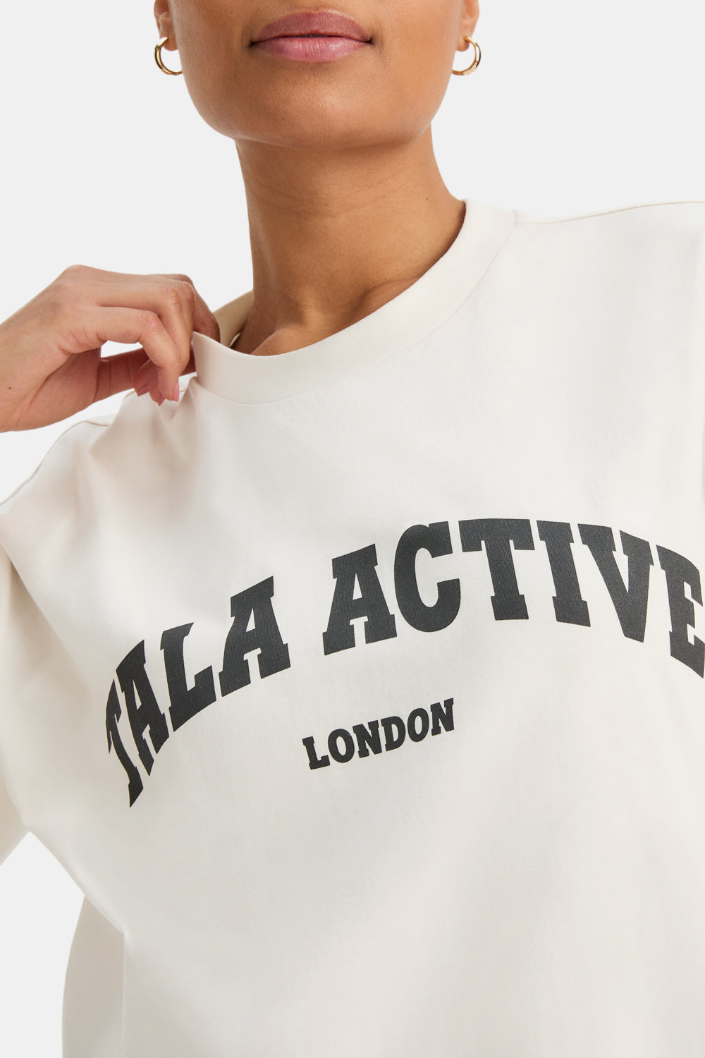 TALA ACTIVE LOGO TEE - IVORY