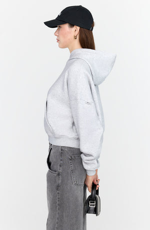 EVERYDAY GIRLFRIEND HOODIE - GREY MARL